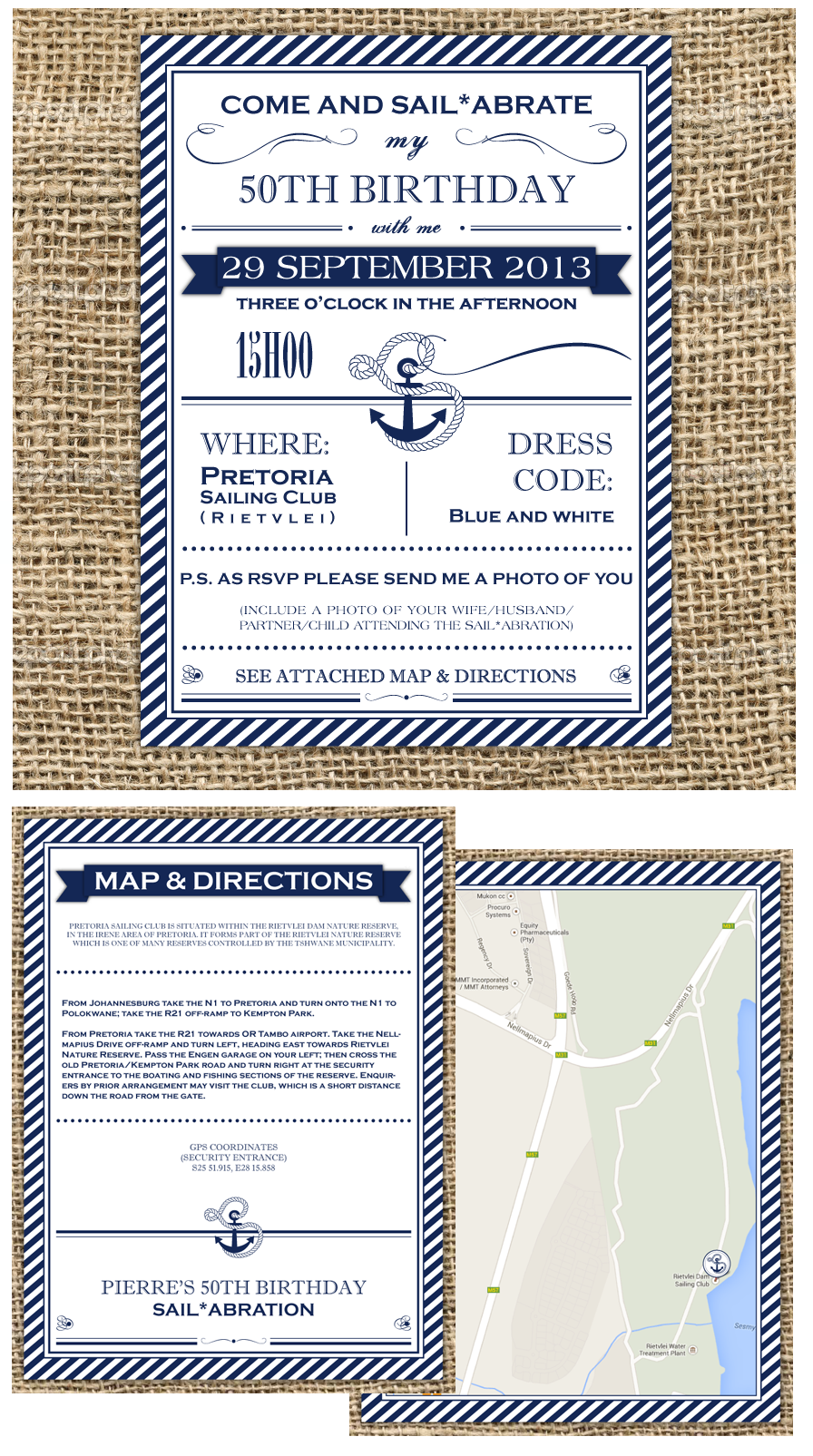 Pierre 50th Birthday Invitation